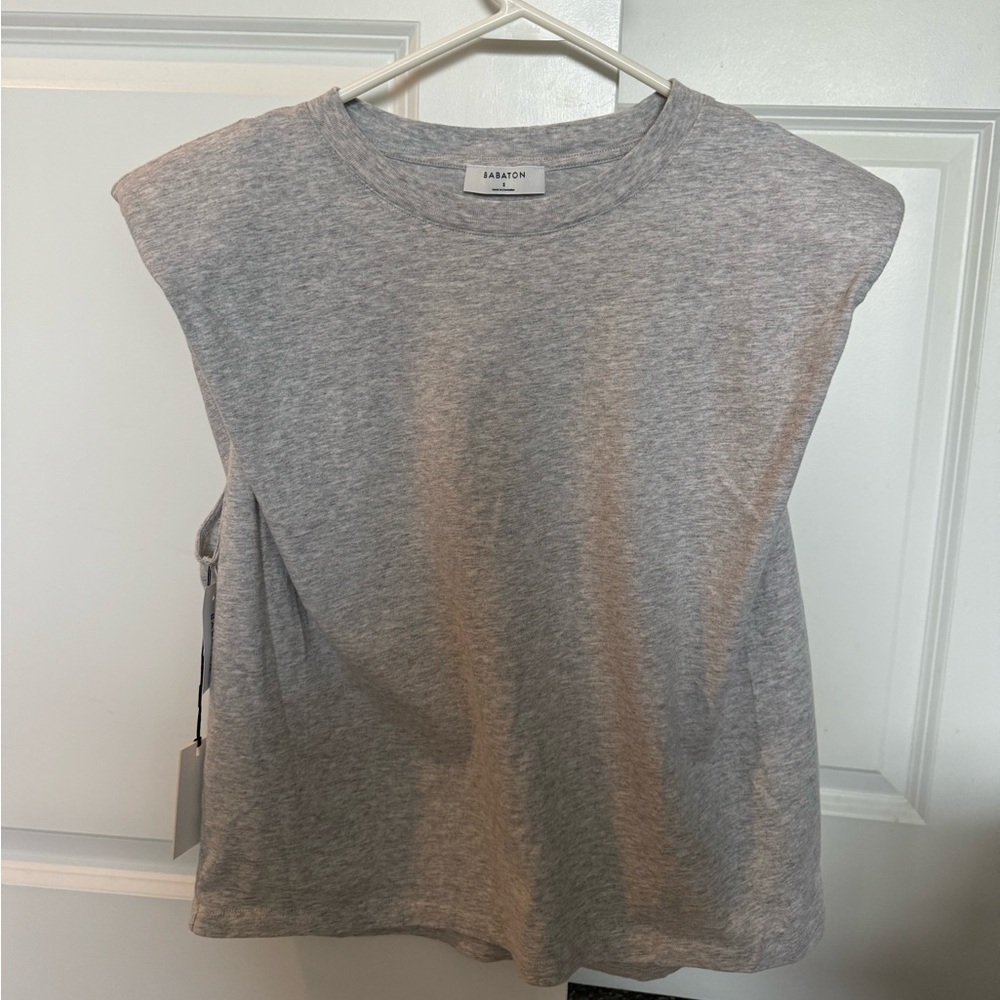aritizia babaton shoulder pad tank